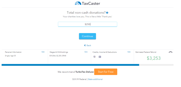 Providing Deductions to TurboTax's Calculator