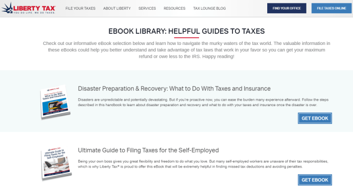 Ebooks Available for Liberty Tax Users