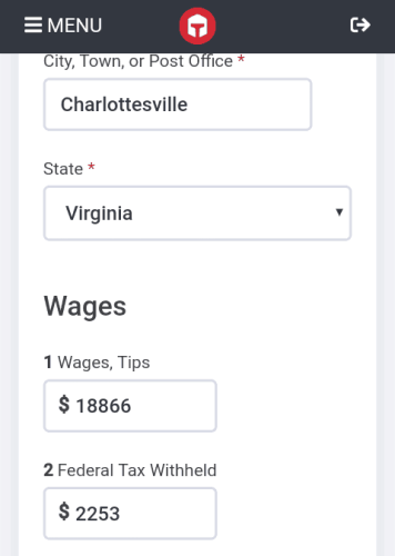 Editing a W-2 in the Mobile Edition