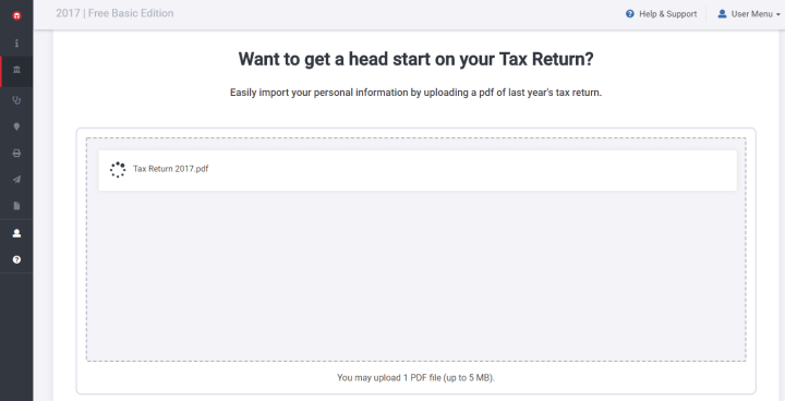 Uploading Previous Year's Return to TaxSlayer