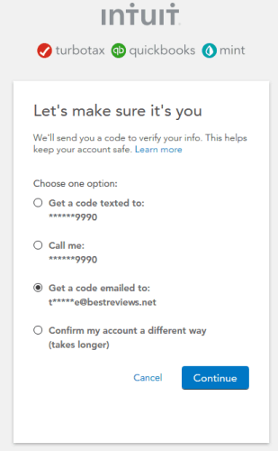 Device Authentication Prompt in TurboTax